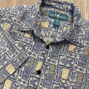 Big Dogs Mens Large Fish Hawaiian Shirt